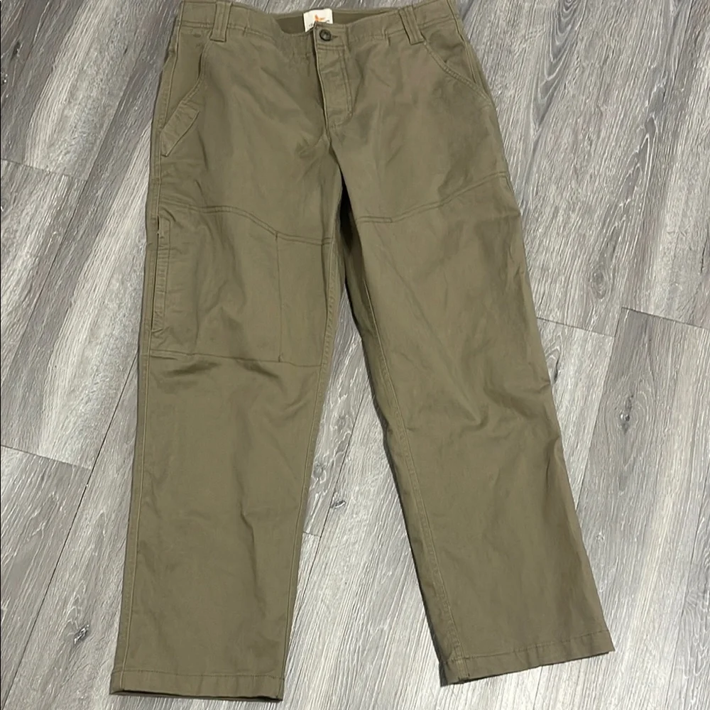 Field & Stream Green Cargo Pants Durable Cotton